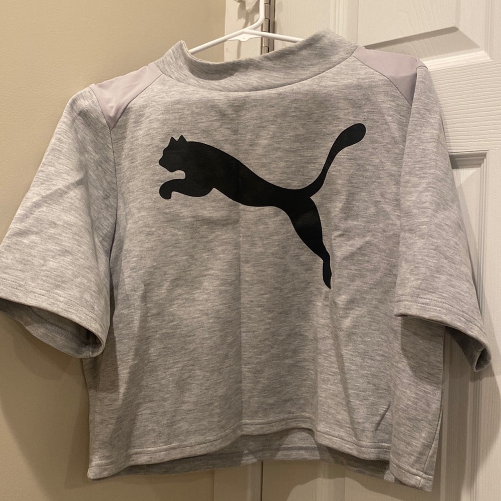 Puma mock neck work out top